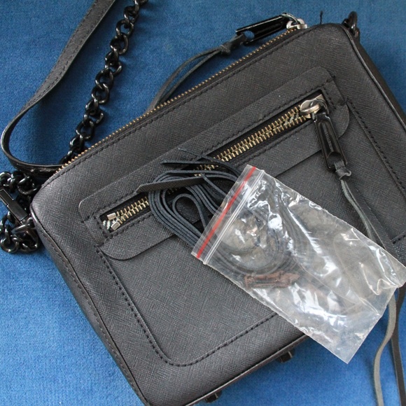 REBECCA MINKOFF Leather Chain-Link Crossbody Bag - Picture 5 of 6